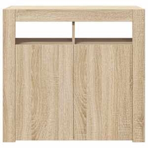 Příborník s LED osvětlením dub sonoma 80 x 35 x 75 cm - obrázek 8
