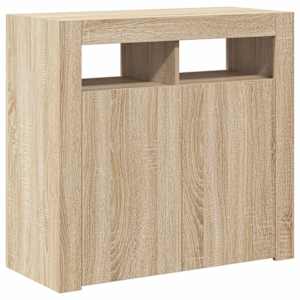 Příborník s LED osvětlením dub sonoma 80 x 35 x 75 cm - obrázek 9