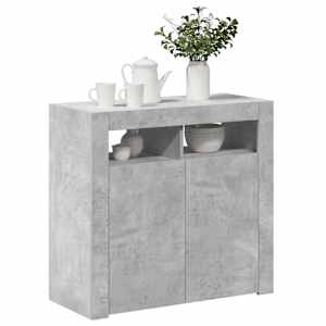 Příborník s LED osvětlením betonově šedý 80 x 35 x 75 cm - obrázek 6