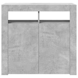 Příborník s LED osvětlením betonově šedý 80 x 35 x 75 cm - obrázek 9