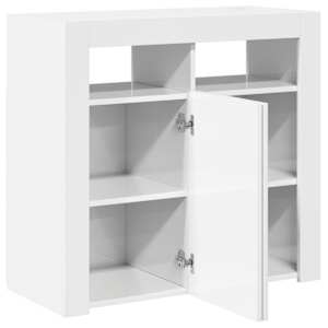 Příborník s LED osvětlením bílý s vysokým leskem 80x35x75 cm - obrázek 8