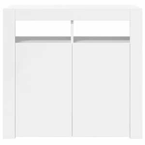 Příborník s LED osvětlením bílý s vysokým leskem 80x35x75 cm - obrázek 9