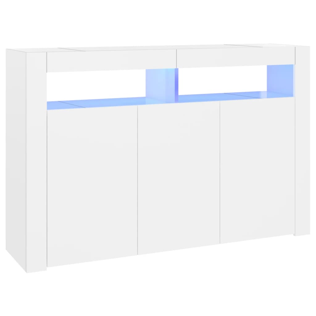 

vidaXL Sideboard with LED Lights White 46"x12"x30"