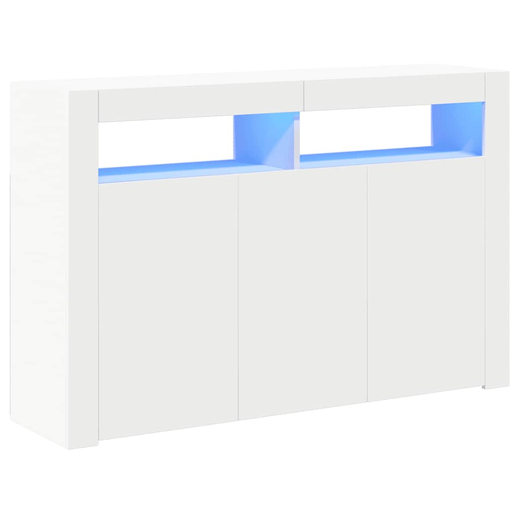 Thumbnail - vidaXL Sideboard mit LED-Leuchten Weiß 115,5x30x75 cm