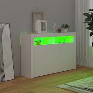 Příborník s LED osvětlením bílý 115,5 x 30 x 75 cm - obrázek 4