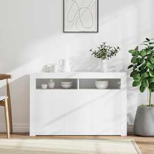 Příborník s LED osvětlením bílý 115,5 x 30 x 75 cm - obrázek 6