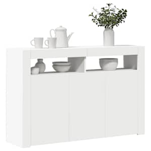 Příborník s LED osvětlením bílý 115,5 x 30 x 75 cm - obrázek 7