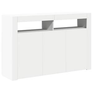Příborník s LED osvětlením bílý 115,5 x 30 x 75 cm - obrázek 8