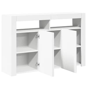 Příborník s LED osvětlením bílý 115,5 x 30 x 75 cm - obrázek 10