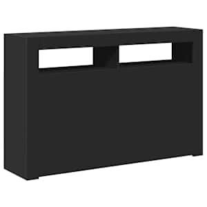Příborník s LED osvětlením černý 115,5 x 30 x 75 cm - obrázek 8