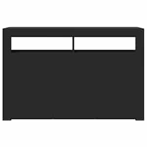 Příborník s LED osvětlením černý 115,5 x 30 x 75 cm - obrázek 9