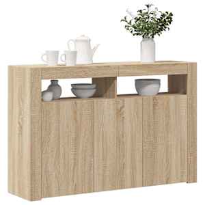 Příborník s LED osvětlením dub sonoma 115,5 x 30 x 75 cm - obrázek 7