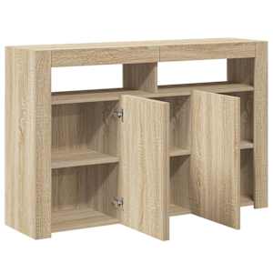 Příborník s LED osvětlením dub sonoma 115,5 x 30 x 75 cm - obrázek 9