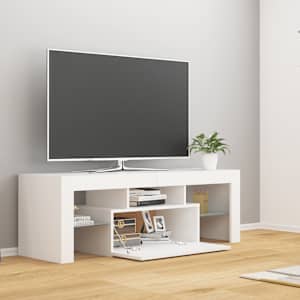 TV skříňka s LED osvětlením bílá 120 x 35 x 40 cm - obrázek 3