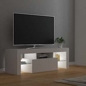 TV skříňka s LED osvětlením bílá 120 x 35 x 40 cm - obrázek 6