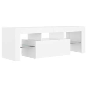 TV skříňka s LED osvětlením bílá 120 x 35 x 40 cm - obrázek 10
