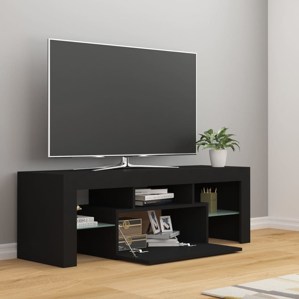 Meuble TV avec lumières LED Noir 120x35x40 cm | meublestv.fr 8