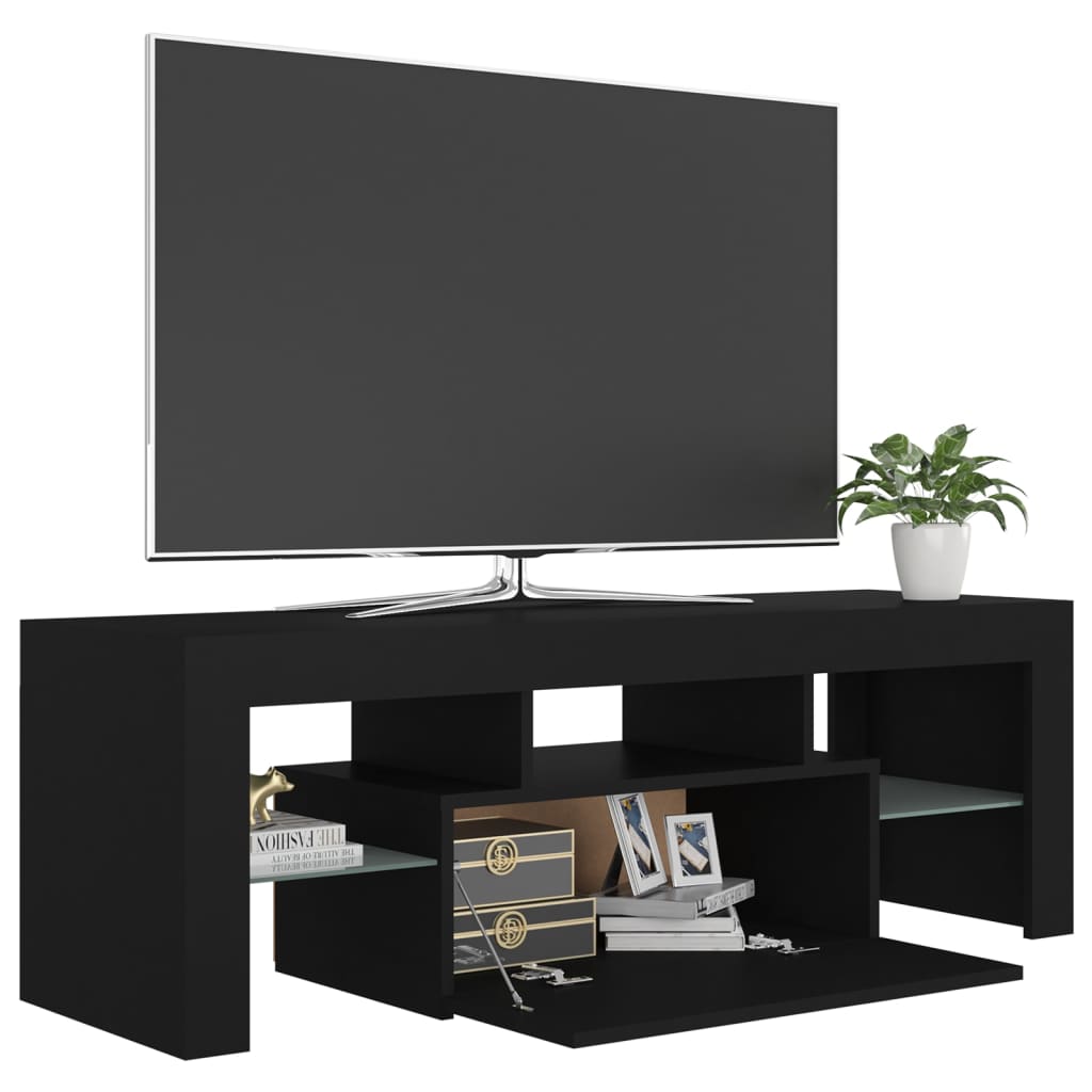 Meuble TV avec lumières LED Noir 120x35x40 cm | meublestv.fr 9