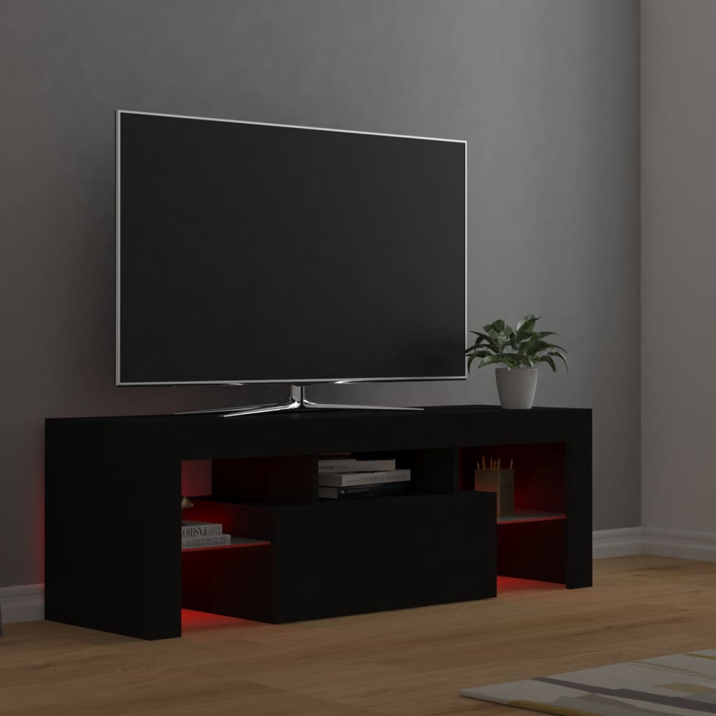 Meuble TV avec lumières LED Noir 120x35x40 cm | meublestv.fr 12