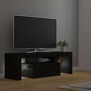 TV skříňka s LED osvětlením černá 120 x 35 x 40 cm - obrázek 3