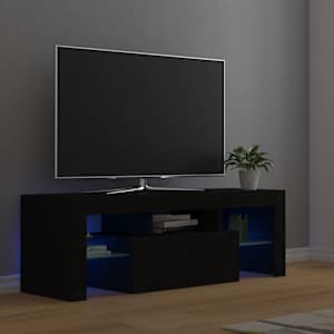 TV skříňka s LED osvětlením černá 120 x 35 x 40 cm - obrázek 4