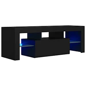 TV skříňka s LED osvětlením černá 120 x 35 x 40 cm - obrázek 9