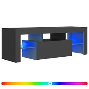 TV skříňka s LED osvětlením šedá 120 x 35 x 40 cm - obrázek 2
