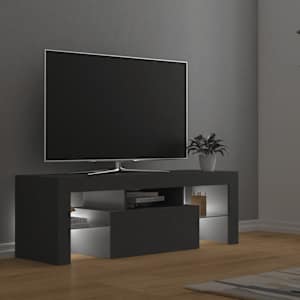 TV skříňka s LED osvětlením šedá 120 x 35 x 40 cm - obrázek 4