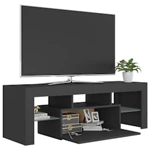 TV skříňka s LED osvětlením šedá 120 x 35 x 40 cm - obrázek 8