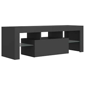 TV skříňka s LED osvětlením šedá 120 x 35 x 40 cm - obrázek 9