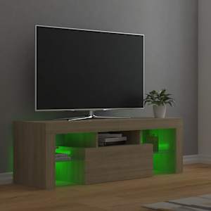 TV skříňka s LED osvětlením dub sonoma 120 x 35 x 40 cm - obrázek 5