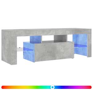 TV skříňka s LED osvětlením betonově šedá 120 x 35 x 40 cm - obrázek 2