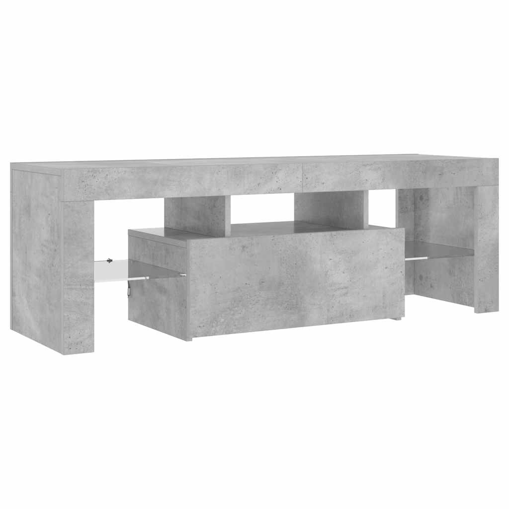 Thumbnail - vidaXL TV-Schrank mit LED-Beleuchtung Betongrau 120x35x40 cm
