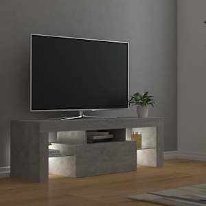 TV skříňka s LED osvětlením betonově šedá 120 x 35 x 40 cm - obrázek 4