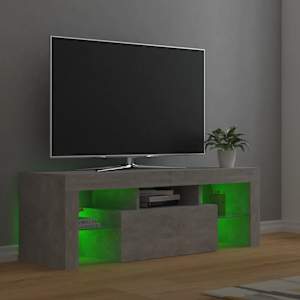TV skříňka s LED osvětlením betonově šedá 120 x 35 x 40 cm - obrázek 6