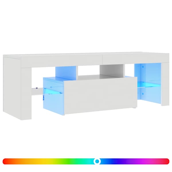 vidaXL telerialus LED-tuledega, k&otilde;rgl&auml;ikega valge, 120 x 35 x 40 cm