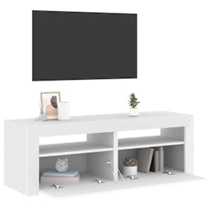 TV skříňka s LED osvětlením bílá 120 x 35 x 40 cm - obrázek 6