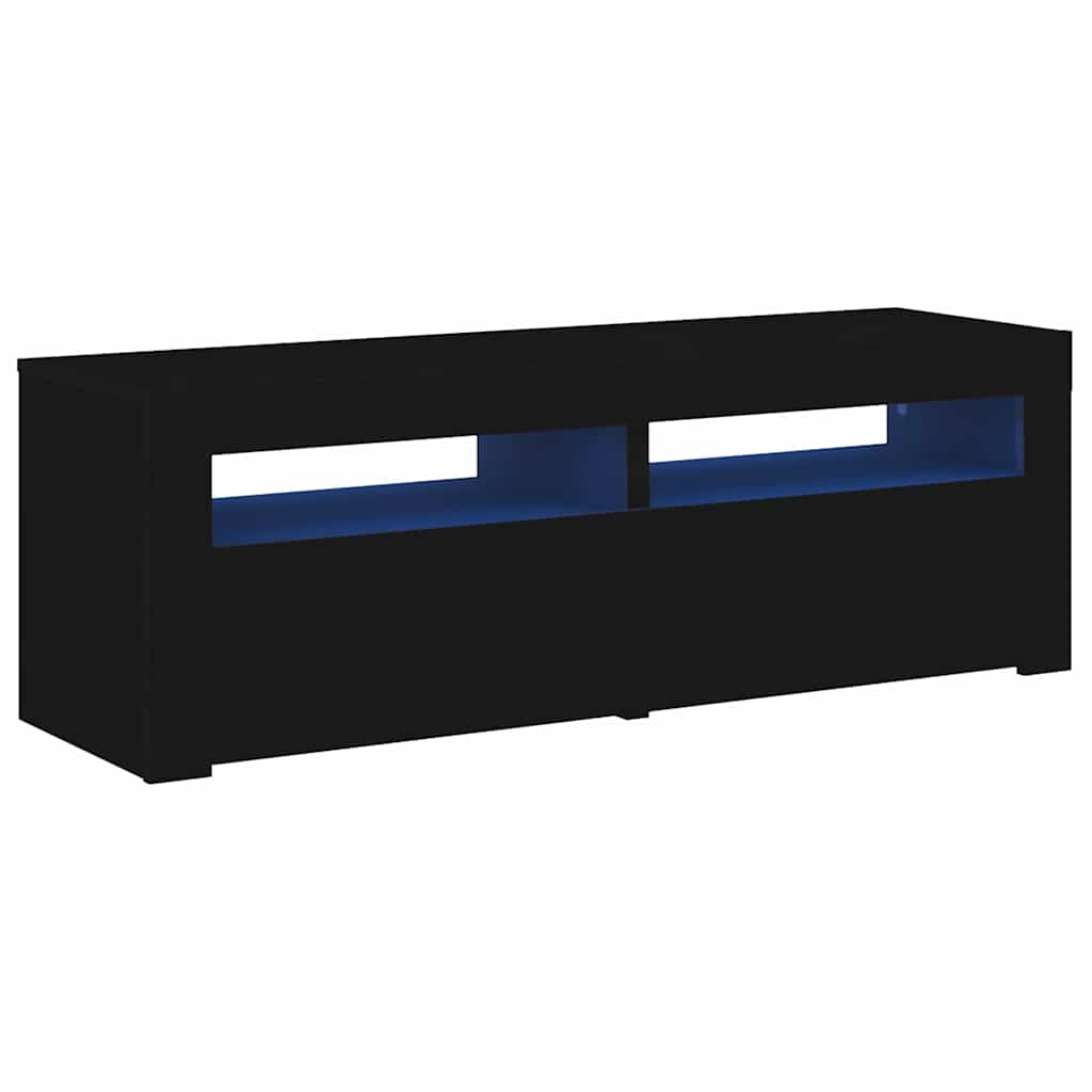 

vidaXL TV Cabinet with LED Lights Black 47.2"x13.8"x15.7"
