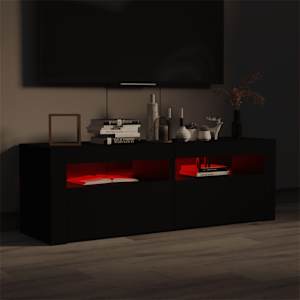 TV skříňka s LED osvětlením černá 120 x 35 x 40 cm - obrázek 4