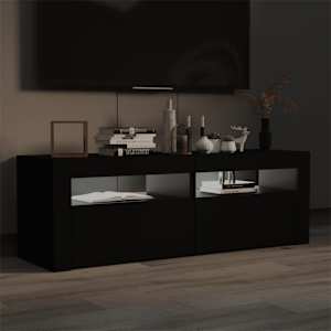 TV skříňka s LED osvětlením černá 120 x 35 x 40 cm - obrázek 5