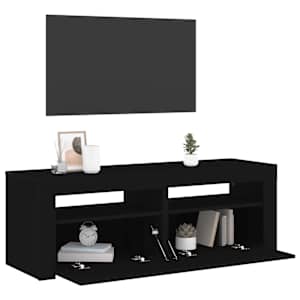 TV skříňka s LED osvětlením černá 120 x 35 x 40 cm - obrázek 6