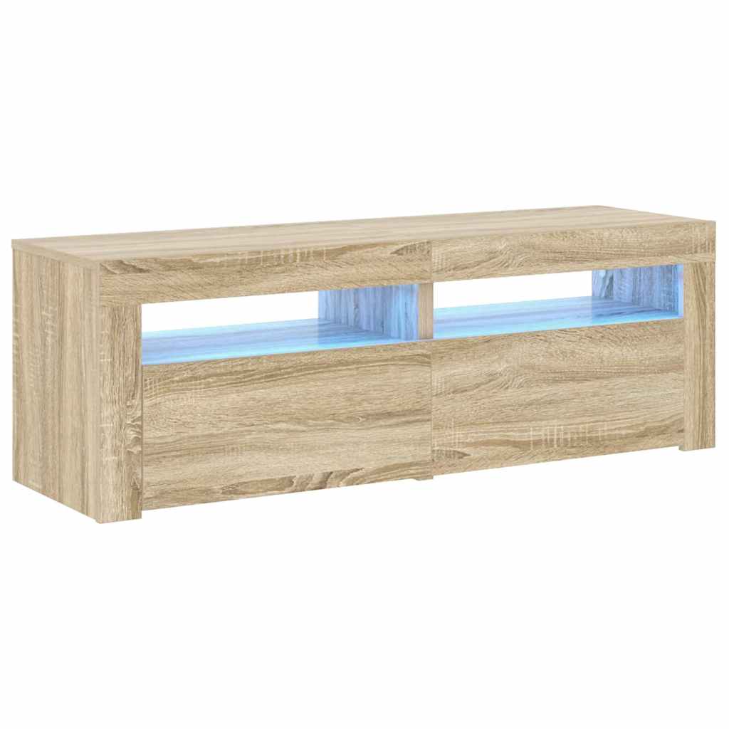 vidaXL TV skříňka s LED osvětlením dub sonoma 120 x 35 x 40 cm