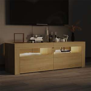 TV skříňka s LED osvětlením dub sonoma 120 x 35 x 40 cm - obrázek 5