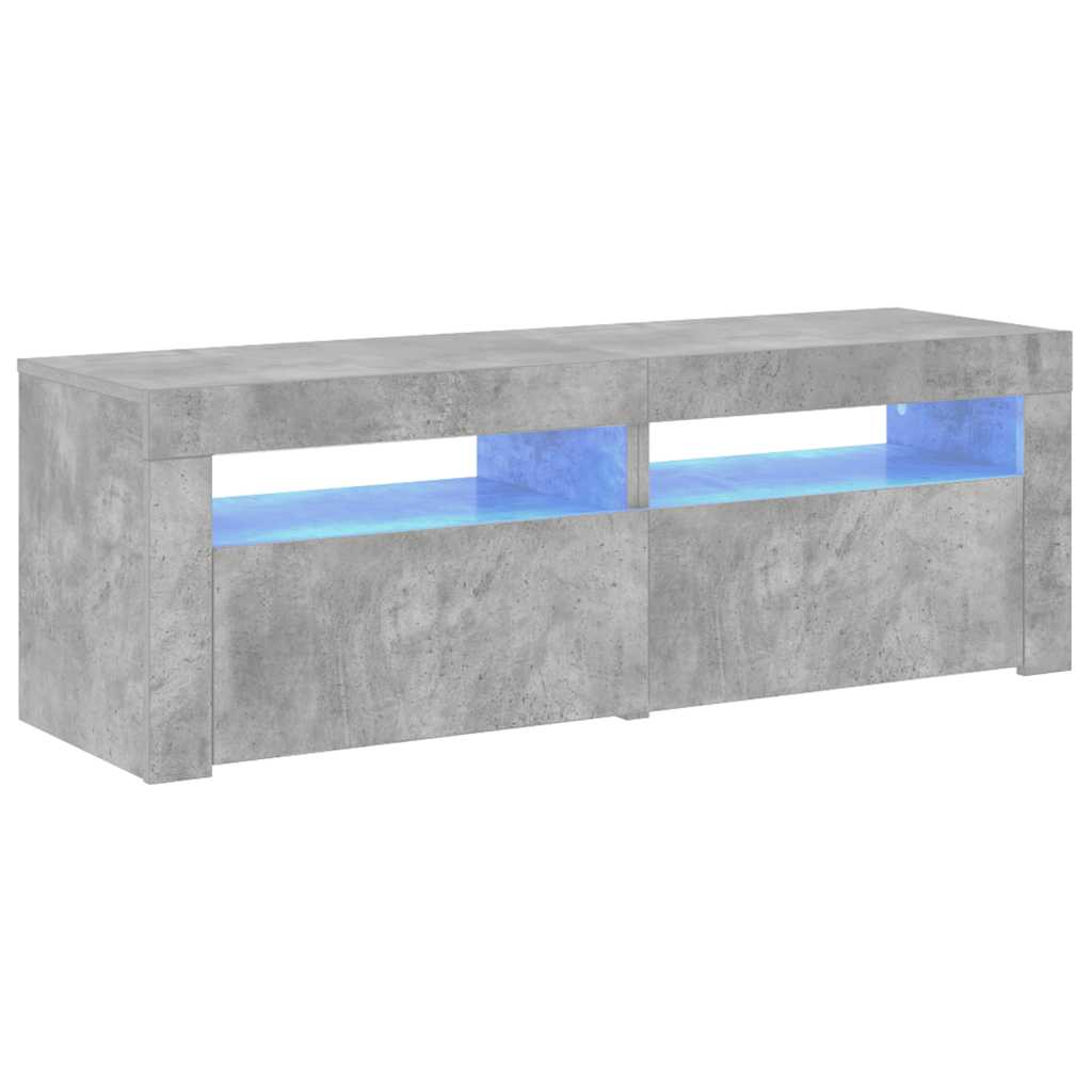 Thumbnail - vidaXL TV-Schrank mit LED-Beleuchtung Betongrau 120x35x40 cm