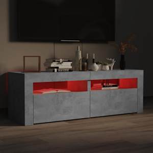 TV skříňka s LED osvětlením betonově šedá 120 x 35 x 40 cm - obrázek 4
