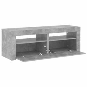 TV skříňka s LED osvětlením betonově šedá 120 x 35 x 40 cm - obrázek 9