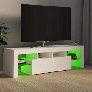 TV skříňka s LED osvětlením bílá 140 x 36,5 x 40 cm - obrázek 4