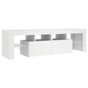 TV skříňka s LED osvětlením bílá 140 x 36,5 x 40 cm - obrázek 7