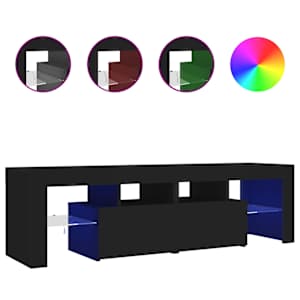 TV skříňka s LED osvětlením černá 140 x 36,5 x 40 cm - obrázek 2