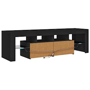 TV skříňka s LED osvětlením černá 140 x 36,5 x 40 cm - obrázek 12